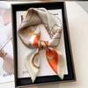 Beach Sunscreen Kerchief Luxury Design Square Scarves Women Popular 70X70CM Silk Hijab  The Four Seasons Headscarf