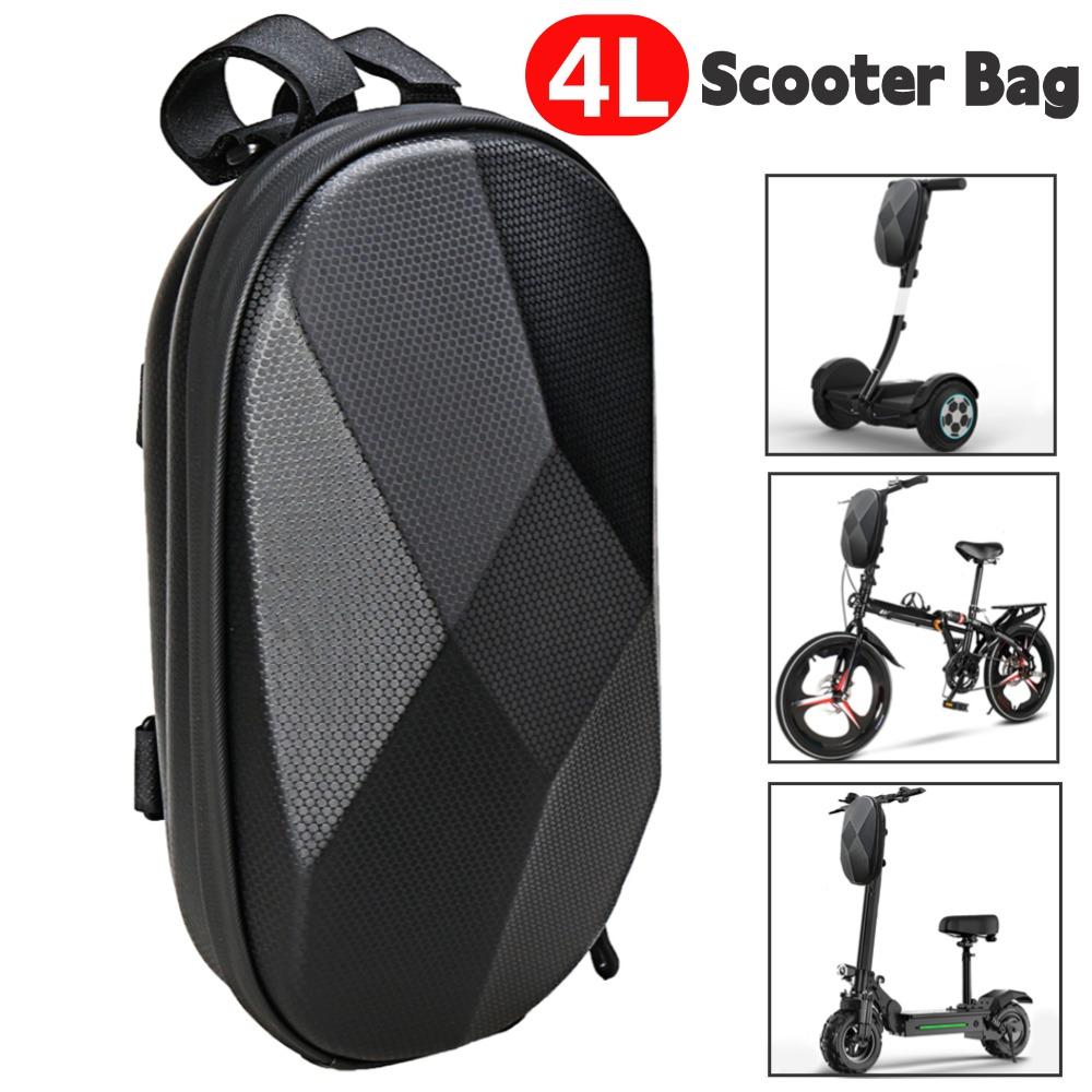 Electric Scooter Bag 4L Electric Vehicle Bag EVA Hard Shell Pouch Waterproof Scooter Front Top Tube Frame Hanging Storage Bags