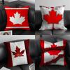 Canada Canadese Vlag CA Blad Kussenhoes Elegante Comfort Kussensloop Bank Bed Dubbelzijdig Bedrukt Onzichtbare Rits Woondecoratie