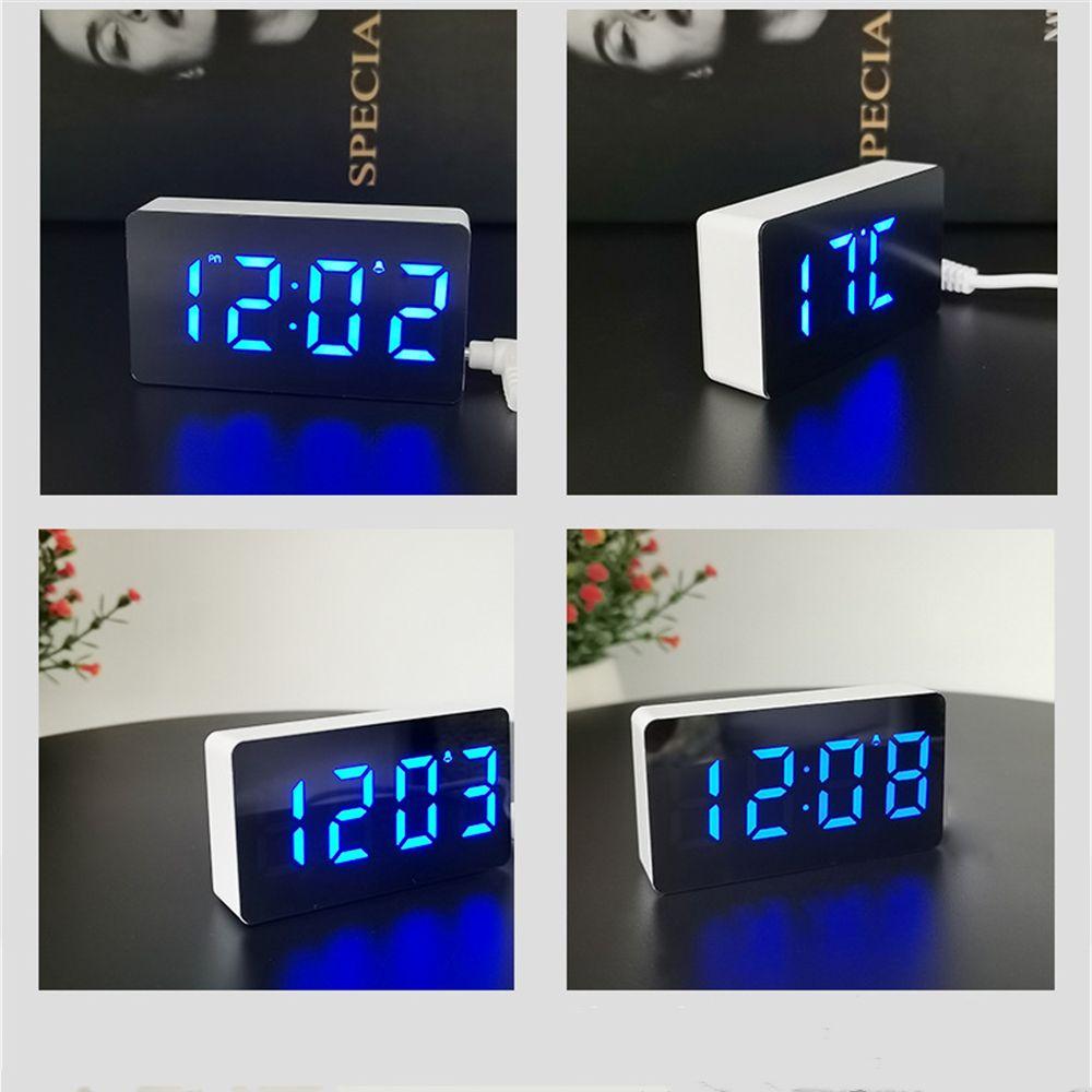Gifts Led Light USB Snooze Digital Alarm Clock Mirror Clock LED Display