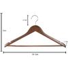 YAMLGHT Wooden Hangers, Natural Maple Wood for Suits, Shirts, Jackets, and Coats, with Thin Non-Slip Grooves, Anti-Deformation Trouser Rail, 360-Degre