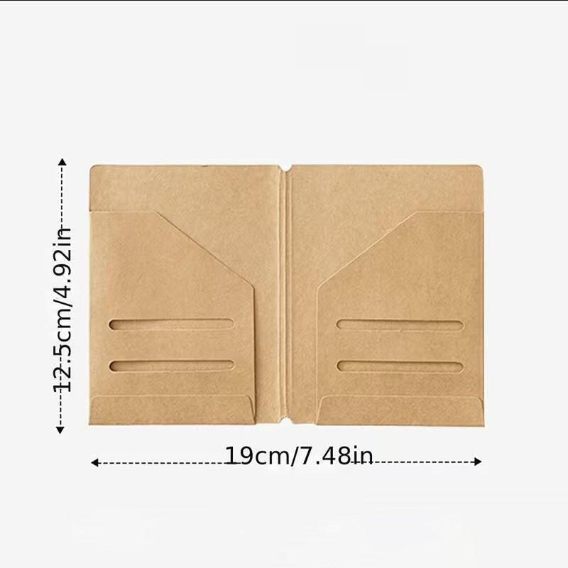 kraft Paper Sorting and Storage Book Archiving Product Ticket Card Travel Notebook Diary Supplement Kraft Refill Insert Cards