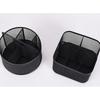 360 Degree Rotating Desk Organiser Metal Pen Stand Storage Case with Anti Skid Base for Cosmetic Supplies Writing Tool