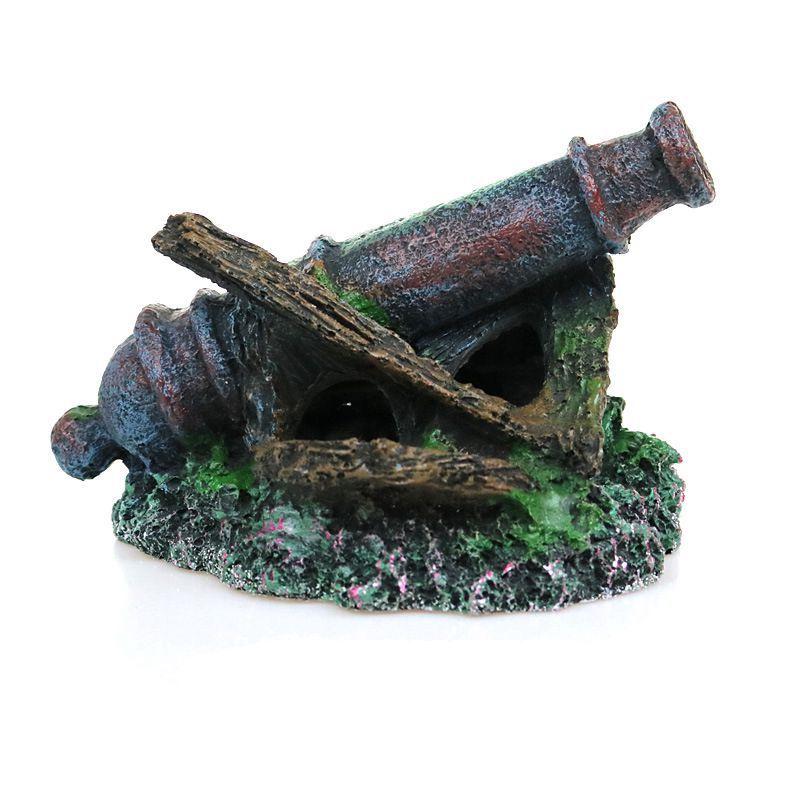 Aquarium Aquarium Landscaping Background Decoration Cannon Wreck Fish Tank Ornament War Cannon