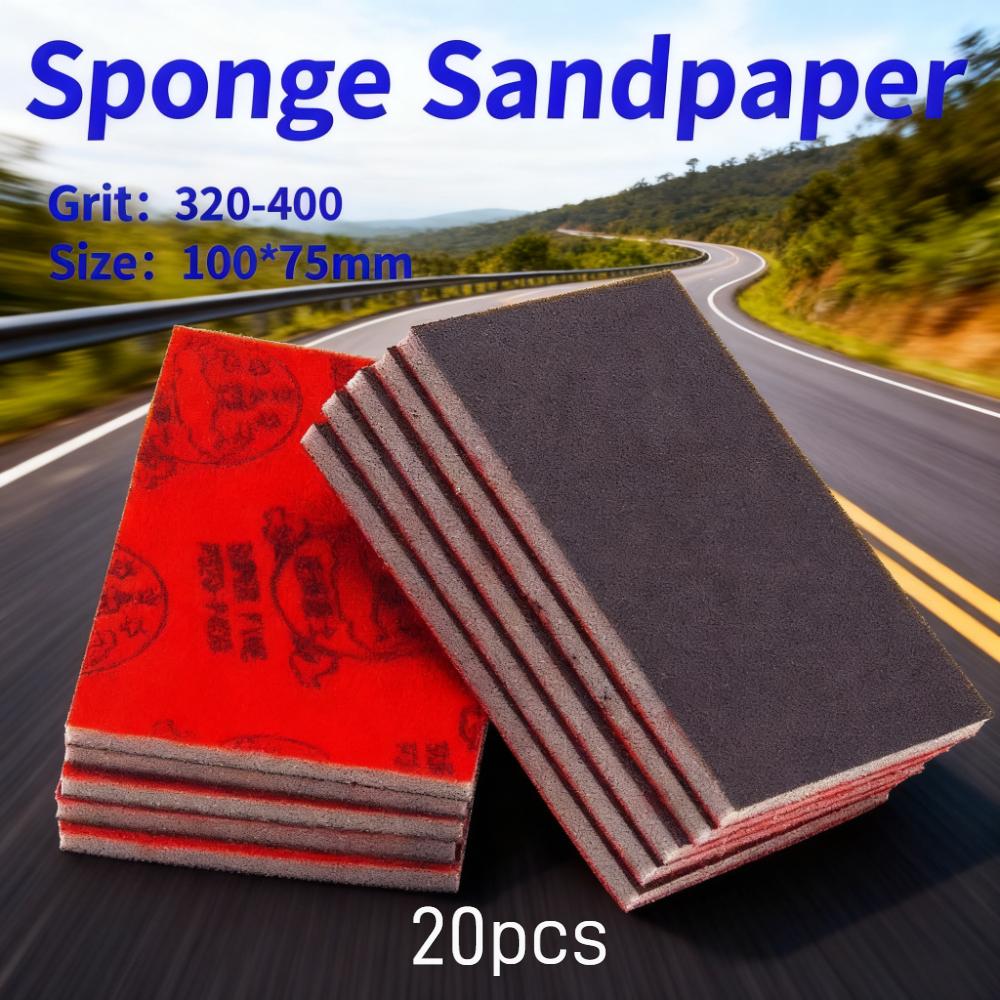 Car Paint Plastic Metal Sanding and Polishing Square Sponge Sandpaper Square Dry Grinder Sandpaper Flocking