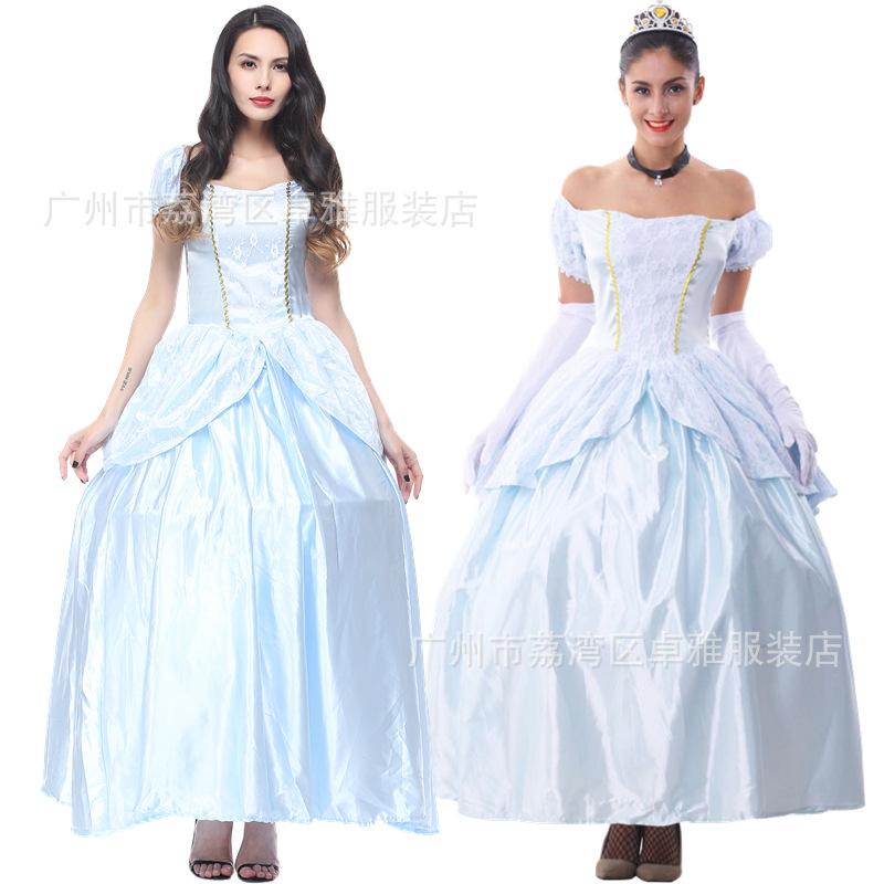European Court Costumes, Halloween Cinderella Cosplay, Sissi Princess Dress Cosplay Costume