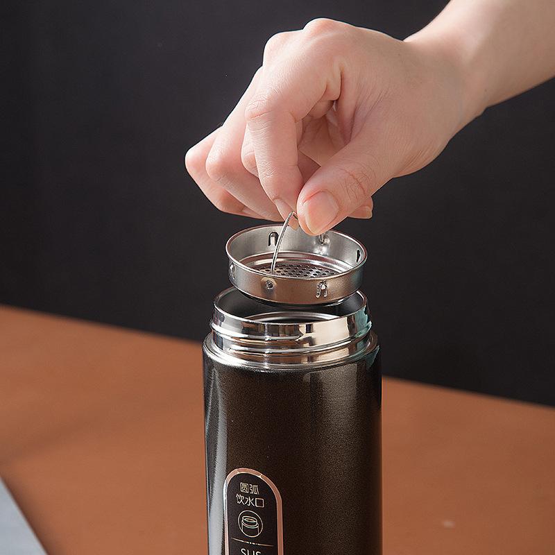 Vacuum Cup 316 Stainless Steel Male and Female Portable Tea Cup Tea Water Separation Tea Cup