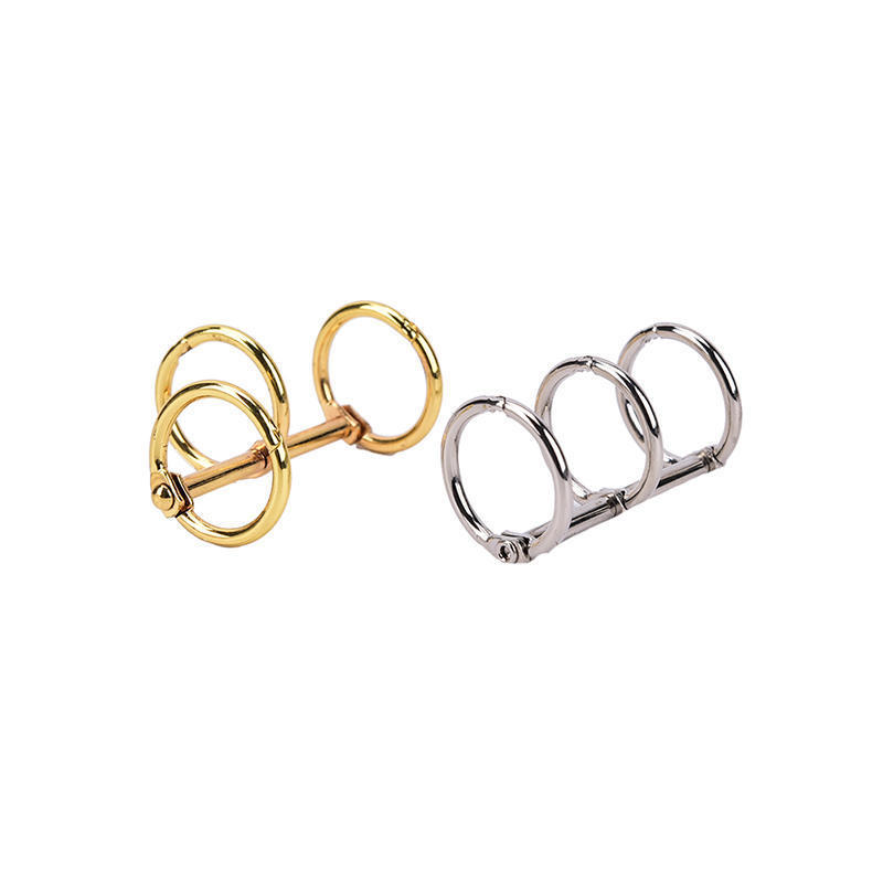 1X Metal Notebook Loose Leaf Binder Binder Ring Snap Album Split Hinged Keyring