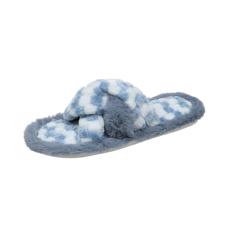 Fashion 2025 New Fashion Fluffy Slippers Women Winter Warm Fur Home Slippers Woman Comfortable Soft Sole Non Slip Indoor Shoes