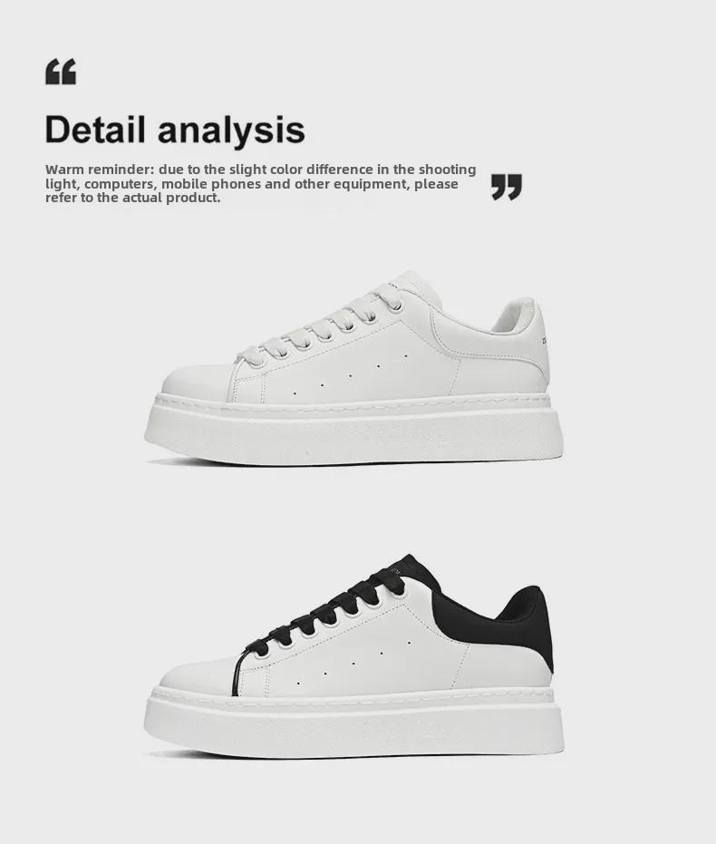 Men's 2024 Classic Summer Slip-On Sneakers: Breathable, Fashionable, Height-Enhancing, Thick-Soled White Shoes