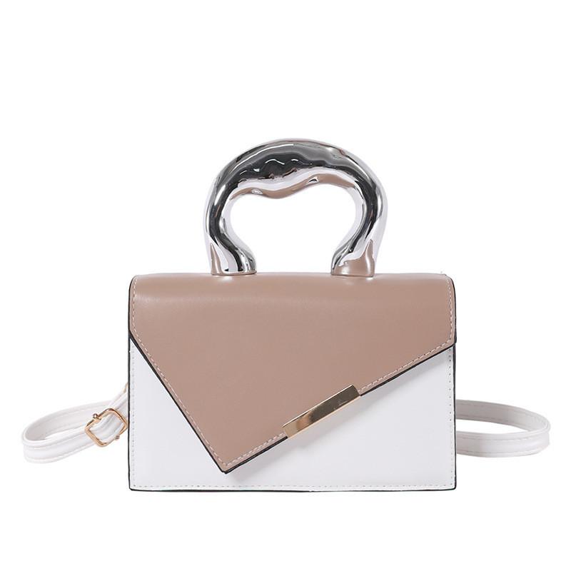 Chic Urban Minimalist Pu Handheld And Crossbody Bag With Lock Closure For Women