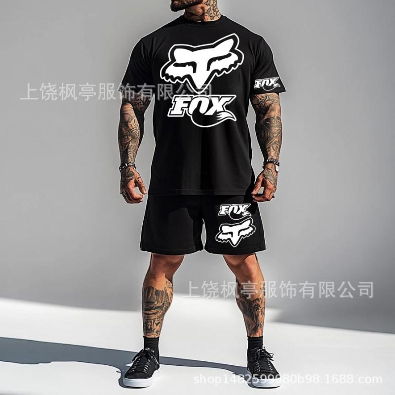 Mens Athletic Short Sleeve T-Shirt Shorts Set Boxing Training Sportswear Lightweight Casual Gym Wear