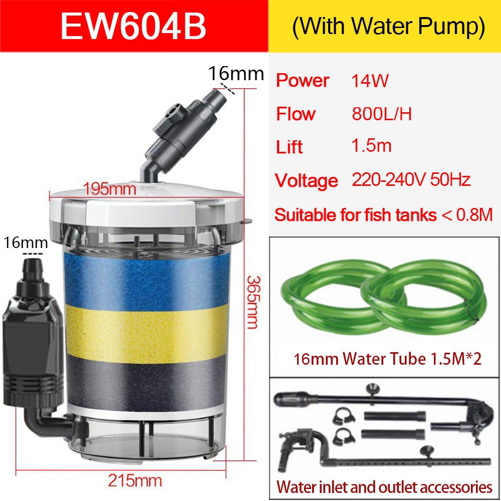 Pre-Filter Biochemical Fish Tank Filter Barrel Ultra-quiet Transparent External Aquarium Filter Bucket