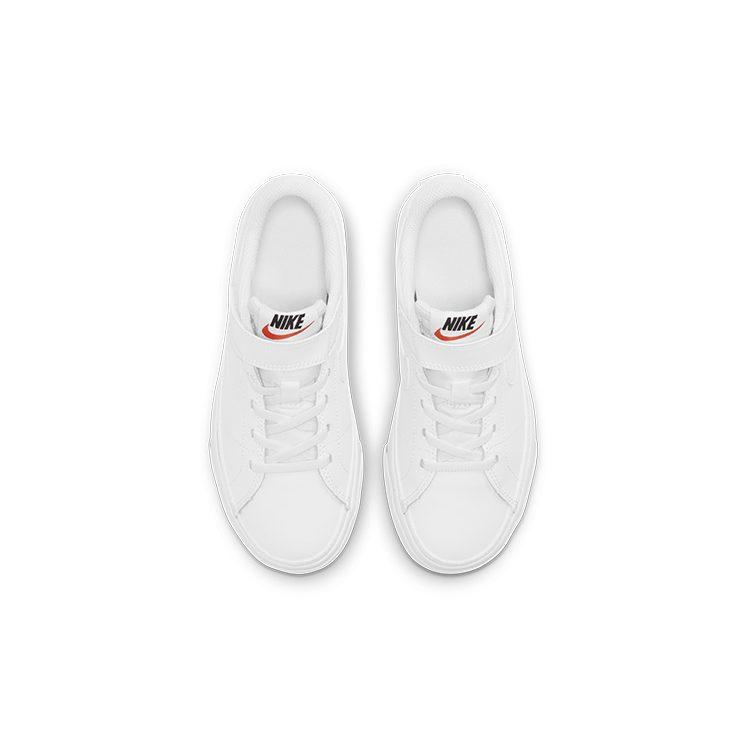 Nike Court Legacy Slip Resistant Cushioning Balance Low Top Skateboard Shoes White Children Aged 3 7 Years Old DA5381-100