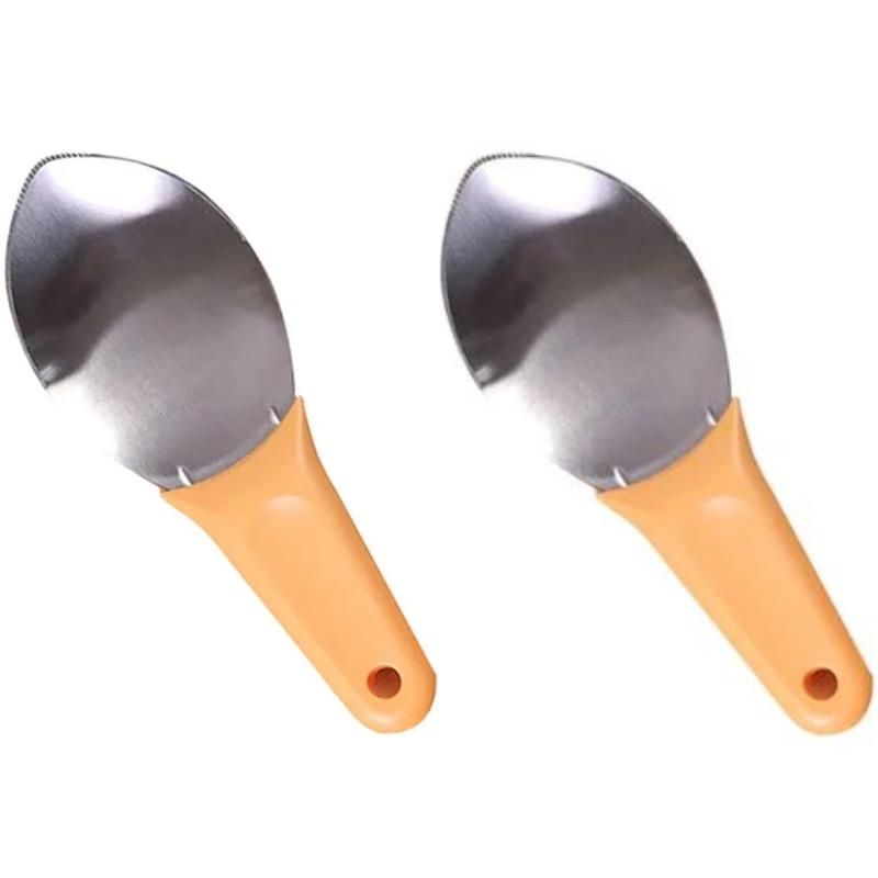 

Многофункциональная овощечистка для фруктов Практичная овощечистка для манго Отделитель для очистки Ложка для манго Авокадо Фрукты Кухонный инструмент Бытовые гаджеты L,2PCS