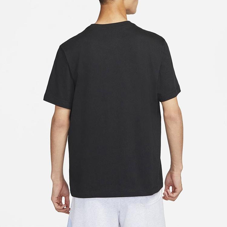 Nike Cartoon Print Logo Square Neck Casual Short Sleeve T-Shirt Men Tops Black DQ1088-010