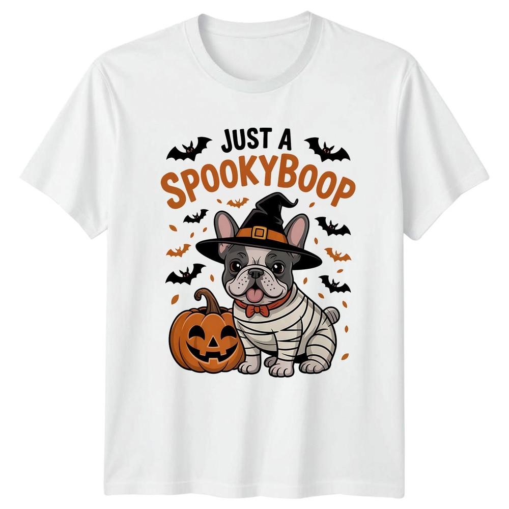 Just A Spookyboop TShirt French Bulldog Mummy Halloween Dogs Halloween Gift S