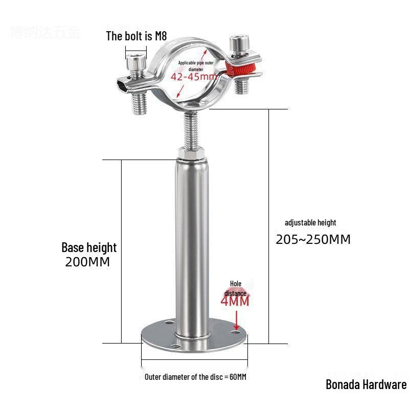 Stainless Steel Pipe Fixing Bracket Clamp for Gas and Water Pipes