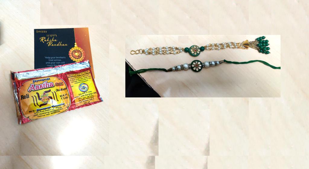 @ Indian Traditional Rakhi Combo Set with Roli Chawal And Rakshabandhan Card Zr-1868-60%Off