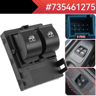 Auto Fensterheber Control Schalter Taste 735461275 Für Peugeot Bipper Tepee Citroen Nemo Fiat Fiorino FT91954 662424 WS228 6490.G8