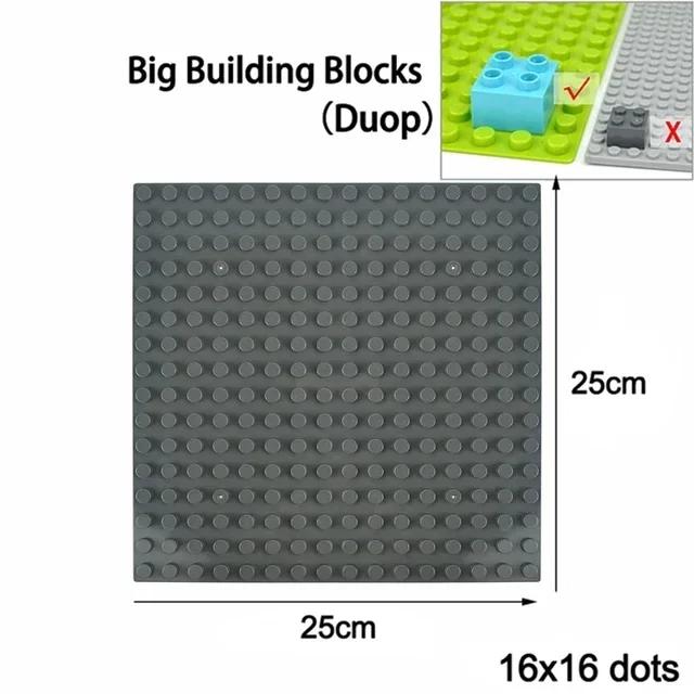 Duploes Velká velikost Základní deska Více velikostí 16x16 8x8 4x4 Cihly Montážní desky Velké částice Figurky Stavební bloky Dětské hračky