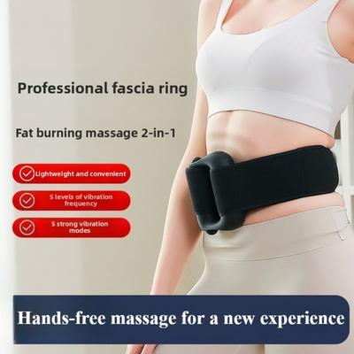 New Mini Yogo Deep Tissue Body Fascia Massage Ring 5-6 Gears Lcd Screen Percussion Vibration Fitness Massager Muscle Massage Gun