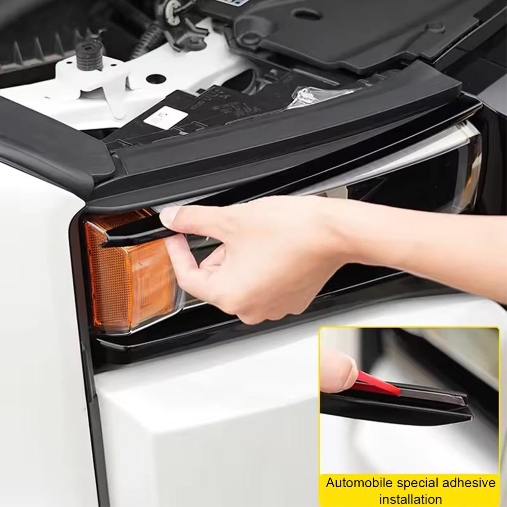 2PCS For Toyota Land Cruiser LC250 Front Bumper With 24-25 STyle New Prado Headlight Eyebrows Decoration Accessories