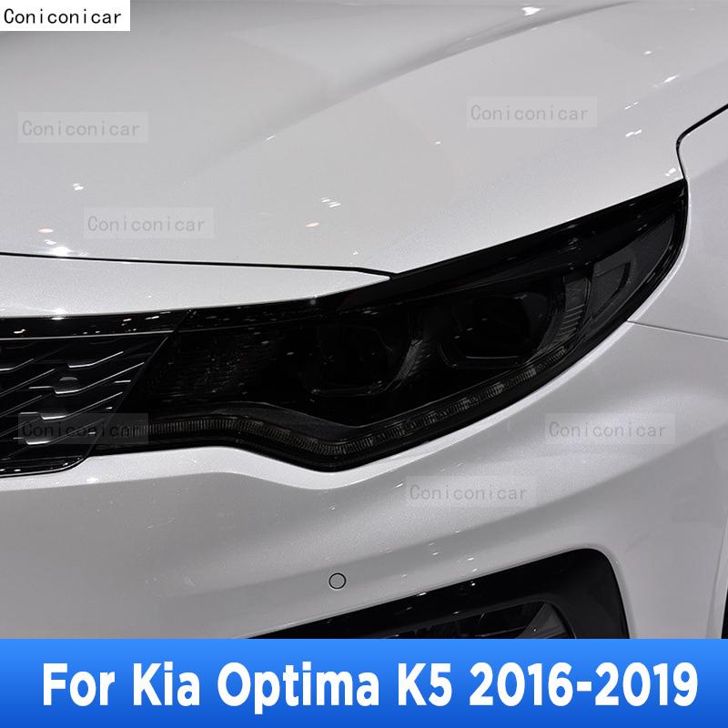 For Kia Optima K5 2016- Car Exterior Headlight Anti-scratch Front Lamp Tint TPU Protective Film Repair Accessories Sticker
