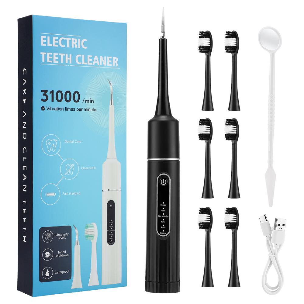 Electric Dental Scaler Tooth Cleaner Sonic Vibration Toothbrush Plaque Calculus Tartar Remover Teeth Whitening Cleaning Tools