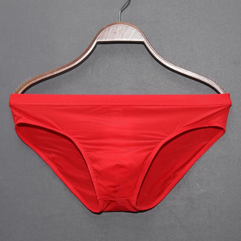 Herren-Slips aus Eisseide mit niedriger Taille – hautfreundlich, atmungsaktiv, schnelltrocknend, ultradünn, Sommer-Style