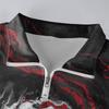 Men's Loose Casual 1/4 Zip Sweatshirt Fashion Printed Long Sleeve Top With Pockets