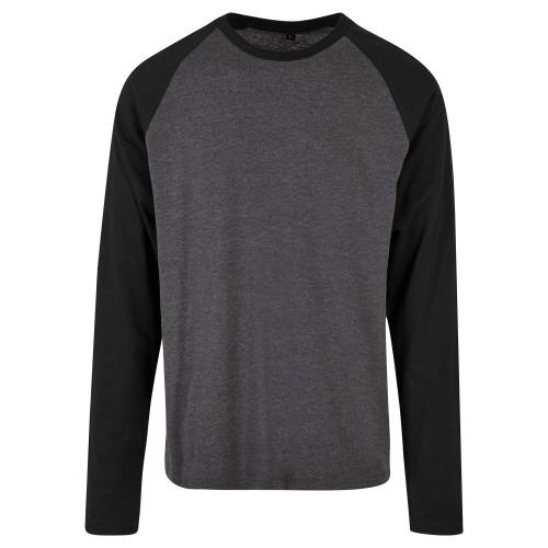 

Build Your Brand Mens Contrast Raglan Long-Sleeved T-Shirt