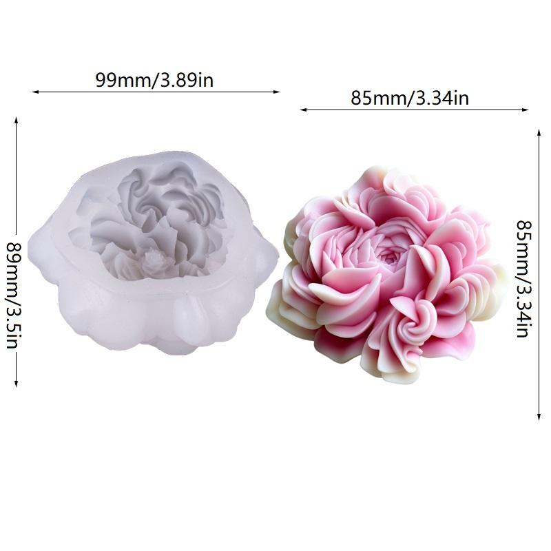 3D Blomform Blomform Silikonformar Gör-det-själv Is Bakverk Gelé Godisformar Choklad Sockerhantverk Silikon Tvålform Kök