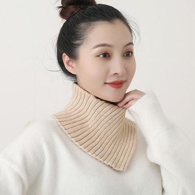 Moda Örme Sahte Yaka Eşarp Kadın Sıcak Turtleneck Örme Sahte Sahte Yaka Kadın Çıkarılabilir Eşarp Kış Rüzgar Geçirmez
