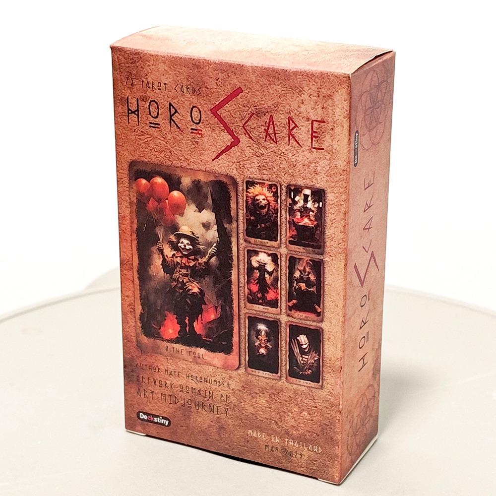 12x7cm Tarot HOROSCARE Doble Relieve Una Pesadilla Cinematográfica de Terror Baraja de 78 Cartas Temática