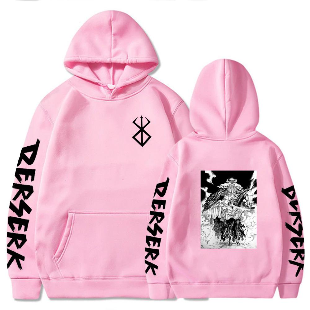 Berserk Guts Herbst Winter Herren Hoodie Vintage Unisex Pullover Herren Vintage Grafik Kapuzenpullover Tops Übergröße Streetwear Kleidung