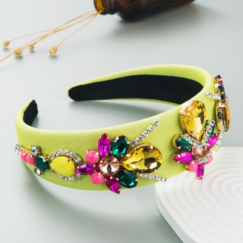 

Harmony Shiny Crystal Baroque Headband: Trendy, High-End Hair Accessory. жовтий