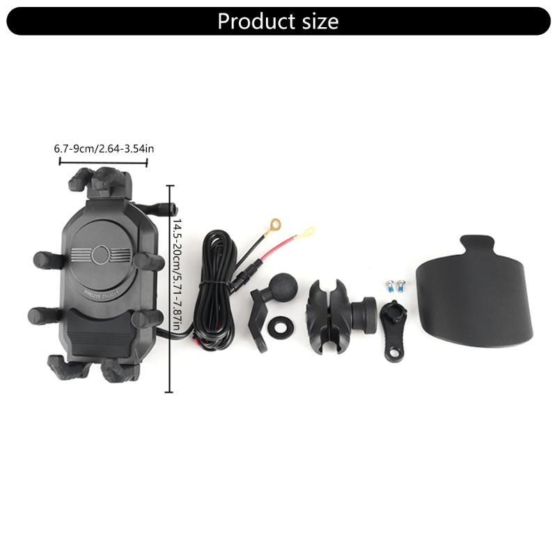 Adjustable Bike Phone Mount Bracket Stand with 360 Degree Rotation for Secure Smartphone Use on Motorcycles and Bicycles
