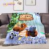 Cartoon 3D Druck Französisch Cartoon Flanell Mode Grizzy Und Die Lemminge Decke Kinder Erwachsene Decke Hause Büro Decke.