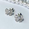 [925 Silver Post] Crystal Ribbon Earrings