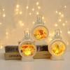 Christmas Lantern LED Lighted Snowman Lamp With Santa Claus Decorative Hanging Lanterns Christmas Snow Globes Gifts For Children