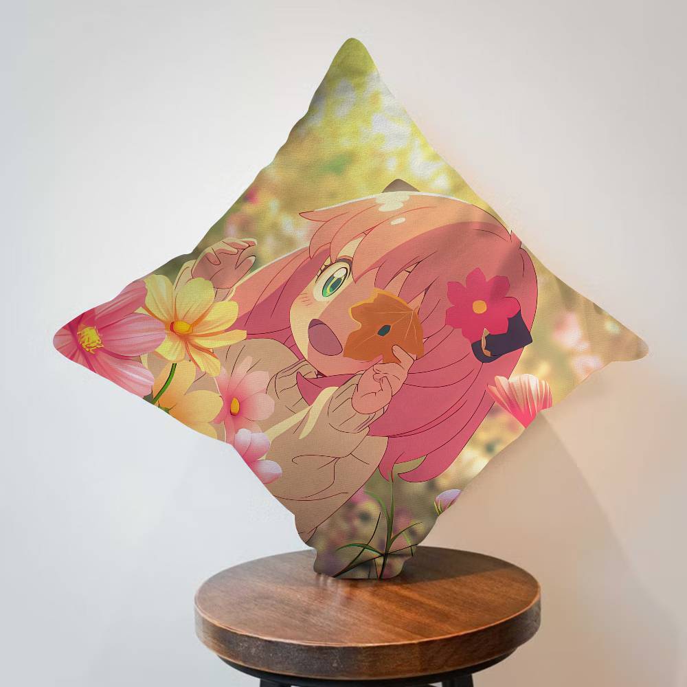 Anime Spy X Family Cushion Cover Polyester Sofa Cushions Decorative Throw Pillows Home Decoration Pillowcover