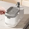 2 in 1 Soap Dispenser and Sponges Holder Practical Dish Soap Dispenser Soaps Pump Dispenser for Kitchen Bathroom