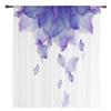 Gradient Flower Purple Tulle Curtain For Living Room Bedroom Kitchen Decoration Window Voiles Tulle Curtain