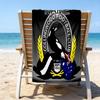 1pc Football2 Beach Towel with Custom Name, Beach/Swimming/Bath/Picnic/Camping Towel, Suitable for Seaside Beaches