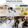 Multi-Purpose Ice Scoop Stainless Steel Food Flour Grain Shovel with Ergonomic Handle Practical for Kitchen Bar Restaurant Use