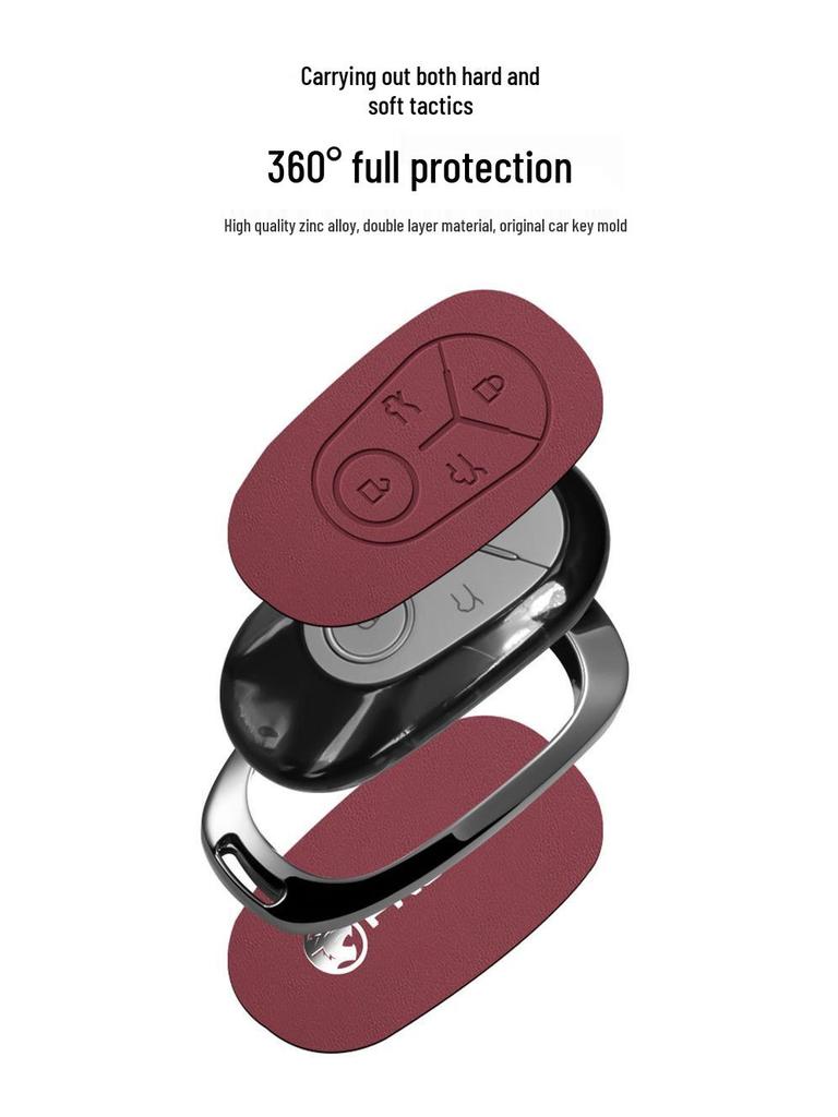 Proton e.MAS 5-Key Metal Case with Buckle: High-End Remote Control Protective Pouch and Chain for Men