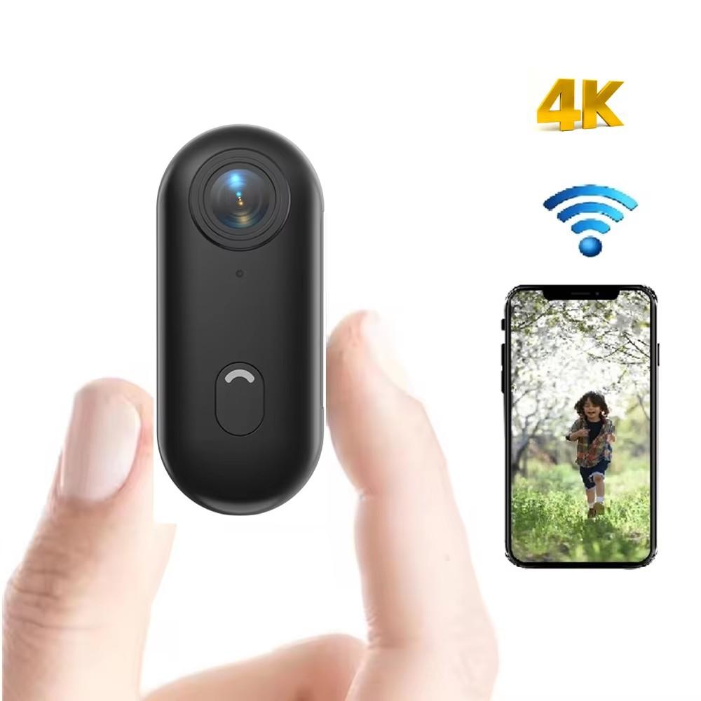 H88 Caméra d'action miniature 1080P 4K WiFi Caméra de sport Objectif grand angle 120° Batterie 800mAh intégrée