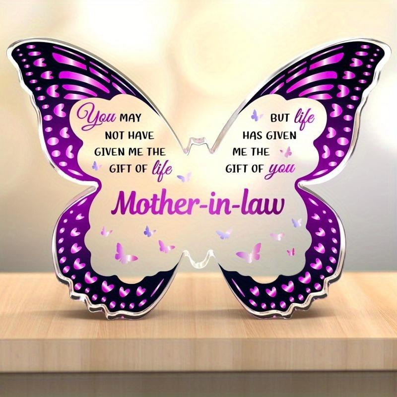 

Gifts for Mother-in-Law on Mother s Day: Butterfly-Shaped Decorative Acrylic PlaqueLooking чистый