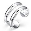 Copper color Ring Minimalist Design Two Lines Open Ring Adjustable Size Unisex Jewelry For Women&Men Couple Ring For Lovers